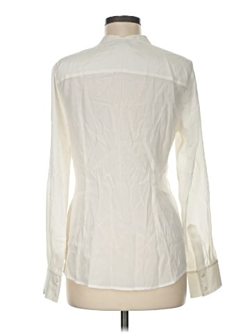 Donna Karan New York Long Sleeve Silk Top (view 2)
