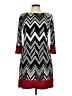 En Focus Studio Chevron-herringbone Black Casual Dress Size 12 - photo 1