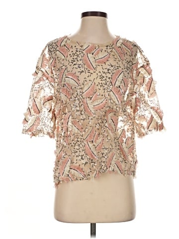 Zara W&B Collection Short Sleeve Blouse (view 1)