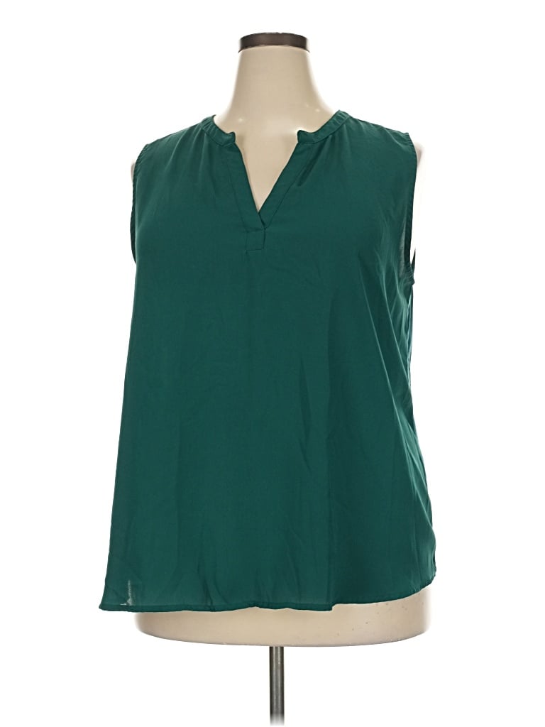 Pre-owned Papermoon Sleeveless Blouse In Green
