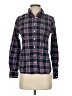 Lands' End Canvas Plaid Blue Long Sleeve Button-Down Shirt Size XS - photo 1