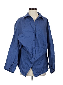 Zara 3/4 Sleeve Button-Down Shirt (view 1)