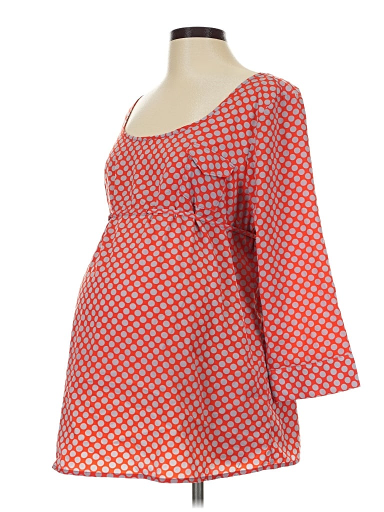 Pre-owned Gap - Maternity 3/4 Sleeve Blouse In Red
