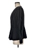 Ann Taylor 100% Polyester Stripes Blue Black Long Sleeve Blouse Size 6 - photo 5