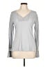 August Silk Gray Long Sleeve Top Size L - photo 1