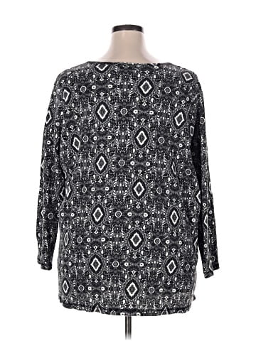 Roaman's 3/4 Sleeve Blouse (view 2)