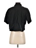 Athleta 100% Linen Black Short Sleeve Blouse Size S - photo 2