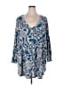 Roaman's Blue 3/4 Sleeve Blouse Size 30 (3X) - photo 1