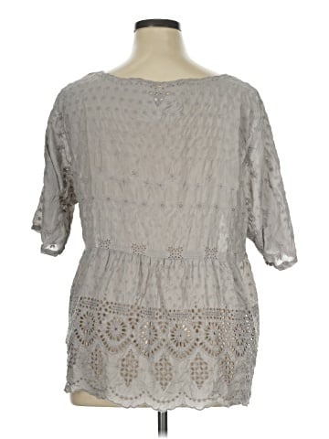 Johnny Was 3/4 Sleeve Silk Top (view 2)