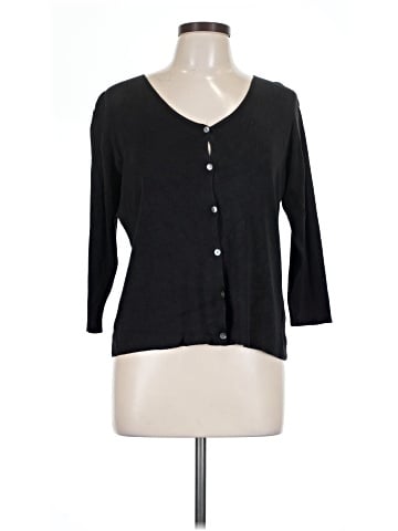 Linda Allard Ellen Tracy Silk Cardigan (view 1)