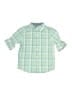 OshKosh B'gosh Plaid Green Long Sleeve Button-Down Shirt Size 3T - photo 1