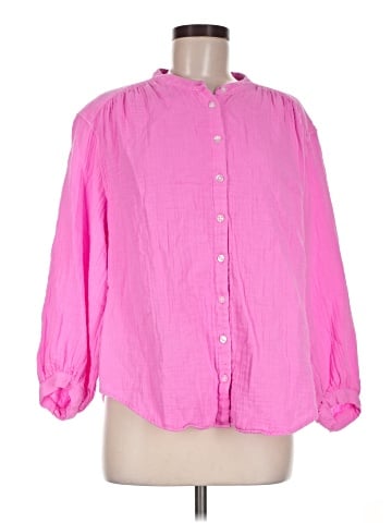 Gap 3/4 Sleeve Button-Down Shirt (view 1)