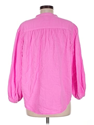 Gap 3/4 Sleeve Button-Down Shirt (view 2)