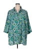 Catherines Paisley Teal 3/4 Sleeve Blouse Size 3X - photo 1