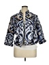 Chico's Print Blue Jacket Size XL (3) - photo 1