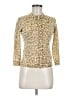 J.Crew 100% Wool Animal Print Gold Wool Cardigan Size M - photo 1