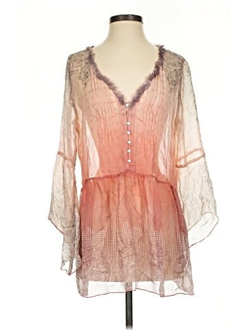 Sundance 3/4 Sleeve Silk Top (view 1)