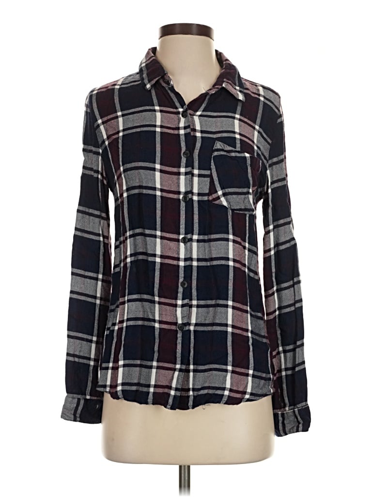 Pre-owned Mi Ami Long Sleeve Button Down Shirt In Burgundy