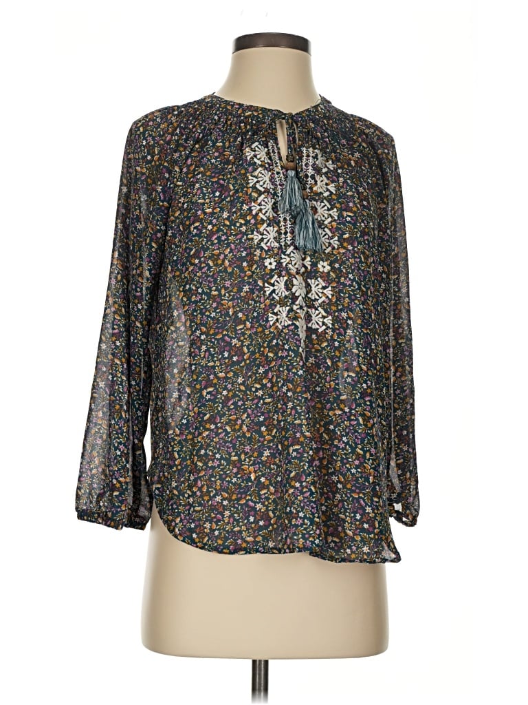 Pre-owned Mason & Belle 3/4 Sleeve Blouse In Gray