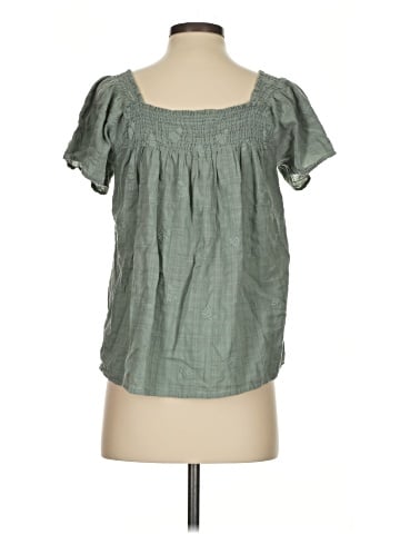 Madewell Square-Neck Smocked Top in Dotted Vines (view 2)