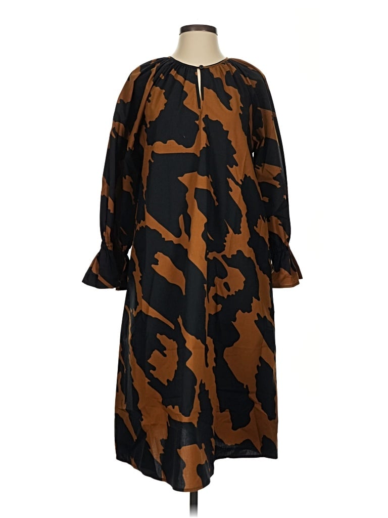 Pre-owned Who What Wear Casual Dress In Brown