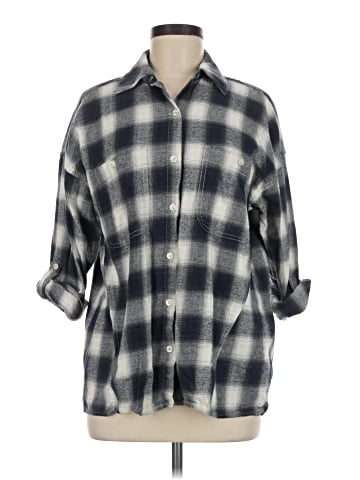 Max Studio 3/4 Sleeve Button-Down Shirt (view 1)
