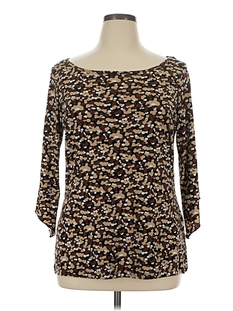 Pre-owned Venezia 3/4 Sleeve T-shirt In Brown
