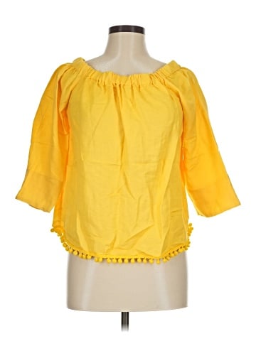Joan Vass New York 3/4 Sleeve Blouse (view 1)
