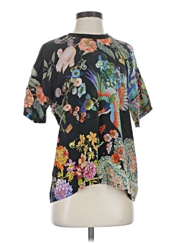 Johnny Was Short Sleeve Silk Top (view 1)