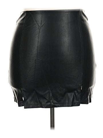 MANGOPOP Collection Faux Leather Skirt (view 1)