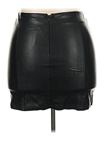 MANGOPOP Collection Faux Leather Skirt (view 2)