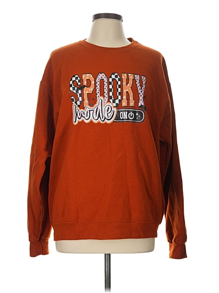 Pre-owned Jerzees Sweatshirt In Orange