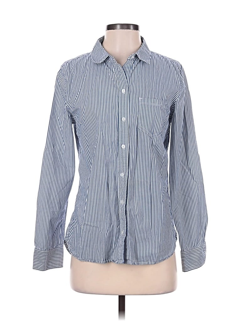 Pre-owned Gap Outlet Long Sleeve Button Down Shirt In Blue