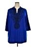 Catherines Blue 3/4 Sleeve Blouse Size 2X - photo 1