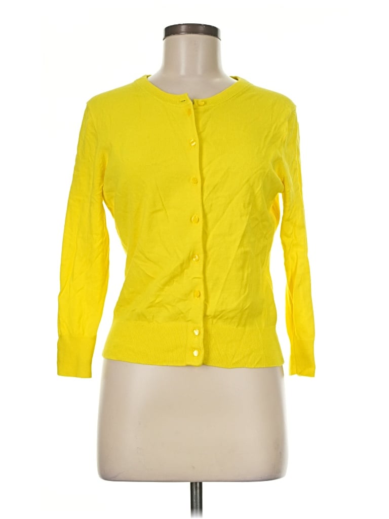Pre-owned Crown & Ivy Cardigan Sweater In Yellow
