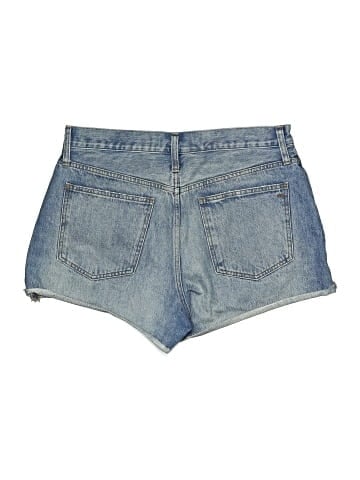 Madewell Curvy Relaxed Denim Shorts in Homecrest Wash: Ripped Edition (view 2)