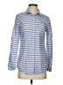 J. McLaughlin 100% Cotton Stripes Blue Long Sleeve Button-Down Shirt Size S - photo 1