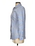 J. McLaughlin 100% Cotton Stripes Blue Long Sleeve Button-Down Shirt Size S - photo 5
