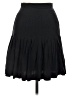K.I.K.I.T 100% Silk Solid Black Silk Skirt Size 8 - photo 1