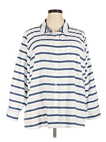 Tommy Hilfiger 3/4 Sleeve Button-Down Shirt (view 1)