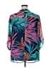 Cocomo 100% Polyester Tropical Teal 3/4 Sleeve Blouse Size 2X - photo 2