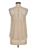 Naked Zebra 100% Polyester Tan Sleeveless Blouse Size M - photo 2