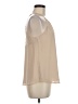 Naked Zebra 100% Polyester Tan Sleeveless Blouse Size M - photo 4
