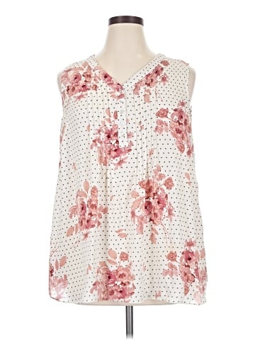 Rose + Olive Sleeveless Blouse (view 1)