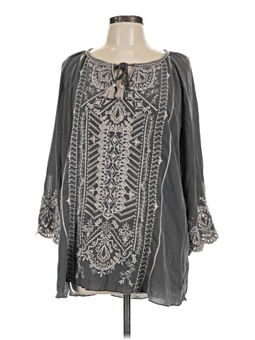 Johnny Was Long Sleeve Silk Top (view 1)