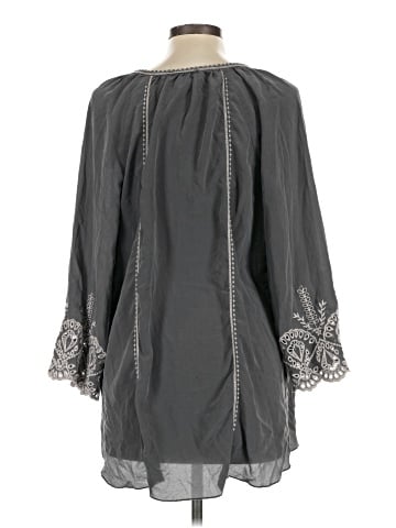 Johnny Was Long Sleeve Silk Top (view 2)