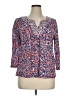 Ruby Rd. Blue Long Sleeve Henley Size XL - photo 1