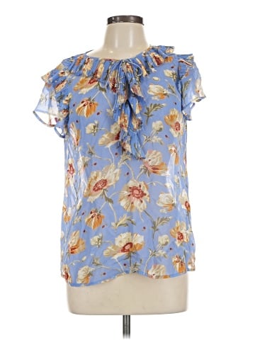 Paige Short Sleeve Silk Top (view 1)