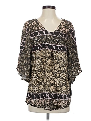 Sunner 3/4 Sleeve Silk Top (view 1)