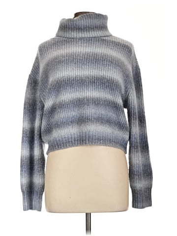 Aqua Turtleneck Sweater (view 1)